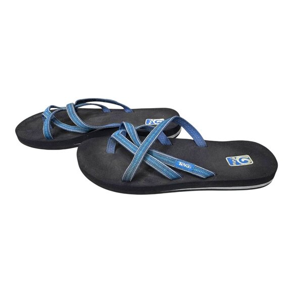 Teva Blue Women's Olowahu Mush Flip Flops Sandals Lindi Color Size 9 Slip On - Picture 7 of 9